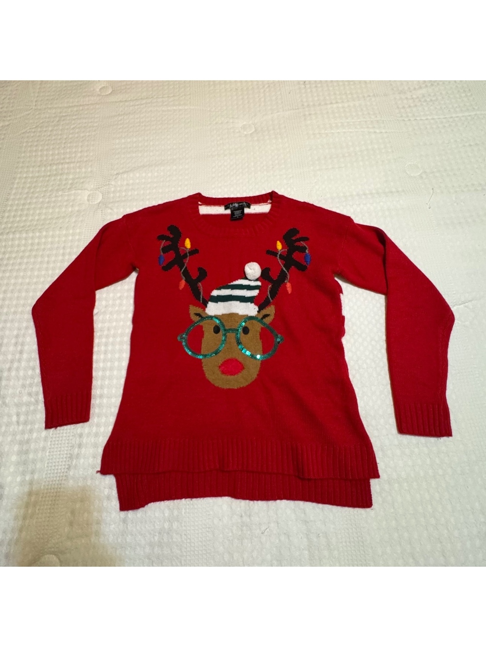 Christmas Reindeer Sweater Women’s S Red Ugly Christmas Sweater Novelty Holiday
